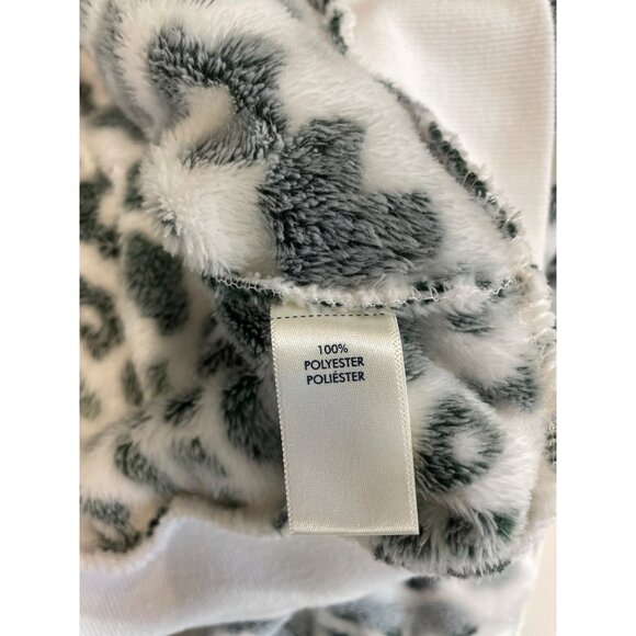 BKE Buckle Women Size Small White & Green Leopard Print Fleece Hoodie Sweatshirt - Picture 7 of 8